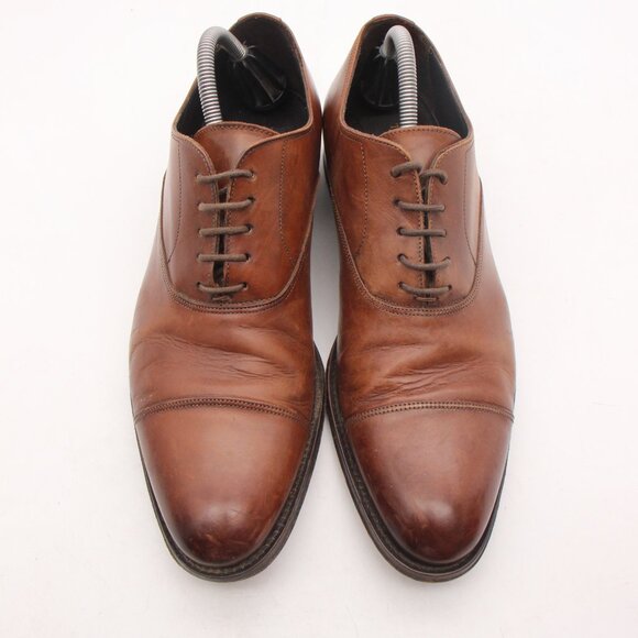 To Boot New York Mens Aidan Men's 9 Dress Shoes Oxfords Cap Toe Brown Leather - Picture 2 of 12